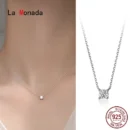 La Monada 38+4.8cm Silver Necklace For Women Fine Silver 925 Jewelry Fashion Neck Minimalist Pendants 925 Silver Chains Woman