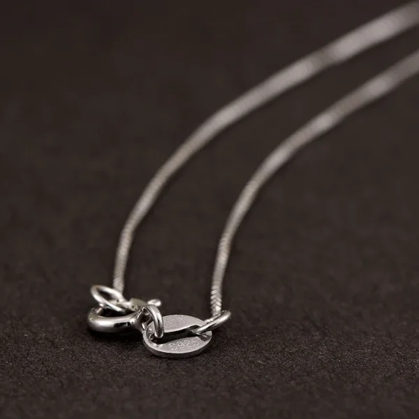 35cm-80cm 0.65mm Thin Real 925 Sterling Silver Slim Box Chain Necklace Women Girls Jewelry Kolye Collares Collier - Image 3