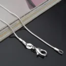 925 sterling silver necklace women, silver fashion jewelry Snake Chain 1mm Necklace 16 18 20 22 24"