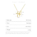 ANDYWEN Winter 925 Sterling Silver Gold Three Cross Pendant Charm Long Chain Necklace 2023 Fashion Fine Jewelry 2021 Gift