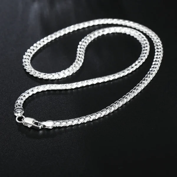 20-60cm 925 sterling Silver luxury brand design noble Necklace Chain For Woman Men Fashion Wedding Engagement Jewelry - Image 2