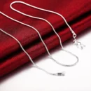 10pcs wholesale 925 sterling silver 1MM snake chain necklace for women man 16-30inches fashion party wedding Jewelry gifts