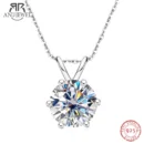 AnuJewel 1ct 3ct 5ct D Color Moissanite Diamond Top Quality 18K Gold Plated Pendant Necklace Fine Jewelry Gifts Wholesale