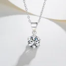 NeeTim 4ct 10mm Moissanite Necklace For Women 925 Sterling Silver Lab Diamond with Gold Plated Pendant Wedding Party Jewelry