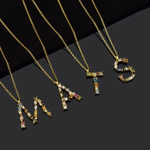 New 26 Alphabet Pendants Clasp Chain Initial 925 Sterling Silver Necklace A-Z Choker Fine Jewelry for Women - Image 2