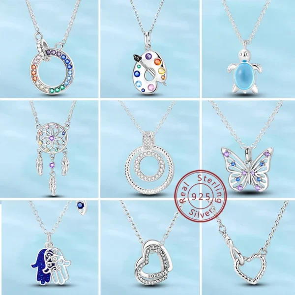 925 Sterling Silver Necklaces Heart Simple Irregular Trendy Simple Necklaces for Women Gift Party Jewelry Gift