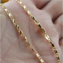 New 925 Silver Exquisite Fashion 18K Gold Filled Necklace For Women Men Size 16-30 Inch Jewelry Chain Wholesale