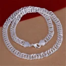 Fine 925 Sterling Silver 10MM Chain Necklace For Man Women Solid Wedding Noble Fashion Jewelry Charms Gifts