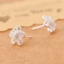 REETI 925 sterling silver flower Stud Earrings for Women Elegant Wedding Jewelry pendientes mujer moda 2019 Brincos