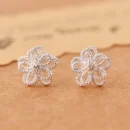 REETI 925 sterling silver flower Stud Earrings for Women Elegant Wedding Jewelry pendientes mujer moda 2019 Brincos