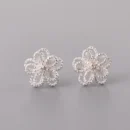 REETI 925 sterling silver flower Stud Earrings for Women Elegant Wedding Jewelry pendientes mujer moda 2019 Brincos