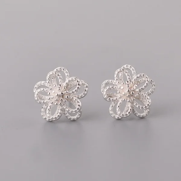 REETI 925 sterling silver flower Stud Earrings for Women Elegant Wedding Jewelry pendientes mujer moda 2019 Brincos - Image 2