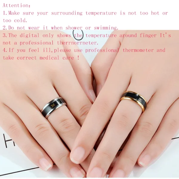 Temperature Ring Titanium Steel Mood Emotion Feeling Intelligent Temperature Sensitive Rings for Women Men Waterproof Jewelry - Image 5