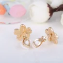 JIOFREE Korea Style Flower Shape Enamel Clip on Earrings Without Piercing for Girls Party Cute Lovely No Hole Ear Clip jewelry