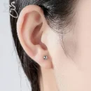 2.5-6mm Ball Stud Earrings 925 Sterling Silver High Quality Ear Studs Piercing Cartilage Small Balls Earring Body Accessories