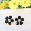 JIOFREE Korea Style Flower Shape Enamel Clip on Earrings Without Piercing for Girls Party Cute Lovely No Hole Ear Clip jewelry