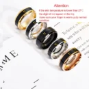 Temperature Ring Titanium Steel Mood Emotion Feeling Intelligent Temperature Sensitive Rings for Women Men Waterproof Jewelry