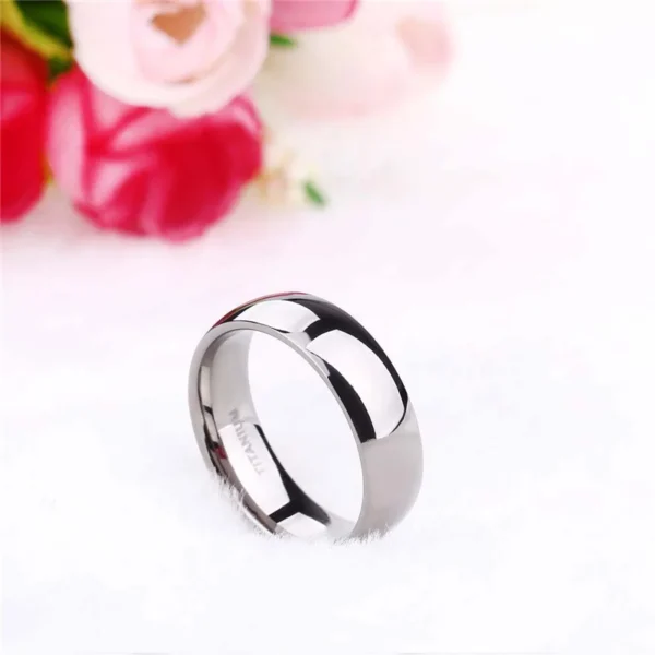 TIGRADE 2/4/6/8mm Mens Wedding Band Polished Women Titanium Simple Engagement Classic Rings Black Silver Color Lady anel 3-15 - Image 2