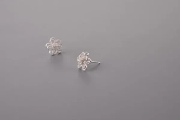 REETI 925 sterling silver flower Stud Earrings for Women Elegant Wedding Jewelry pendientes mujer moda 2019 Brincos - Image 5