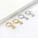 Sweet Strawberry Stud Hoop Earrings Korean Cute Cherry 18K Gold Plated Stainless Steel Piercing Casual Ear Stud For Women Girls