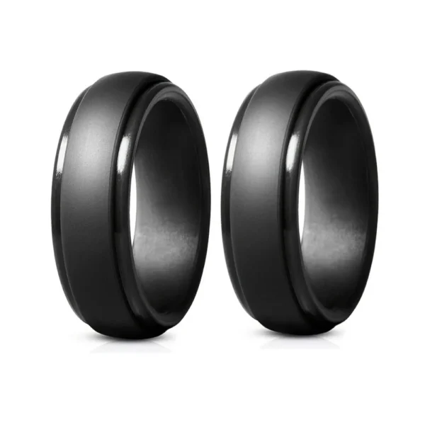 Men's Comfortable Silicone Ring - Durable, Flexible Band for Active Lifestyles | Perfect Gift for Dad & Athletes - Image 2