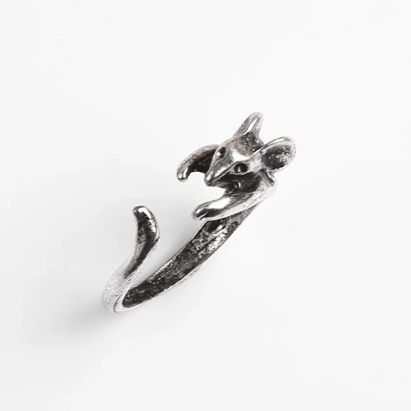 New hot selling alloy mouse ring with adjustable animal ring in Europe and America - Image 6