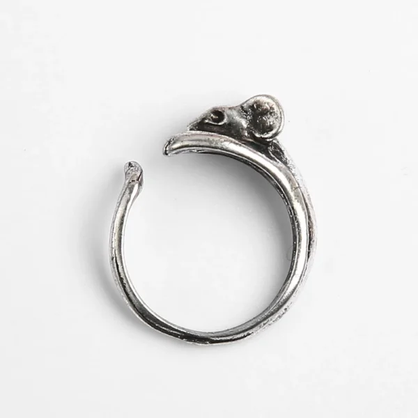 New hot selling alloy mouse ring with adjustable animal ring in Europe and America - Image 4