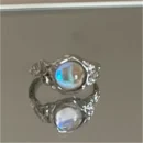 3Pcs/Set Y2k Irregular Open Rings Moonstone Finger Rings For Women Girls Kpop Sweet Cool Trendy Jewelry Gifts Wholesale