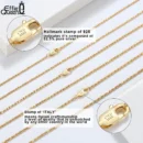 Effie Queen Genuine 925 Sterling Silver Italian Diamond-Cut Rope Chain Necklace for Women Men 18K Gold Twist Chain Jewelry SC29