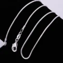 10PCS LOT Wholesale 925 Sterling Silver 16/18/20/22/24/26/28/30 Inch 1mm Snake Chain Necklace For Woman Man Fashion Jewelry