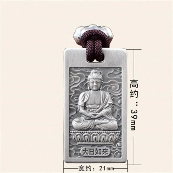 Personality Buddha Pendant For Men Jewelry High Quality Tibetan Silver Patronus Necklace Male Amulet Neck Accessories Women Gift - Image 2