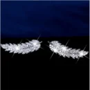 1 Pair Gorgeous Feather Ear Climbers Cuff Earrings Light Luxury Crystal Diamonden Wedding Earrings for Women Jewelry