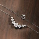 K.NOBSPIN Moissanite Necklace for Woman Wedding Fine Jewely with Certificates 925 Sterling Sliver Plated 18k White Gold Necklace