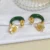 short earring green