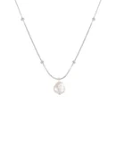 Trendy Korea 925 Sterling Silver Pearl Necklace For Women Fine Jewelry Wedding Party Birthday Gift