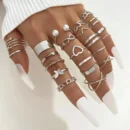 22 Piece Set of Love Butterfly Ring Opening Multi Joint Ring Set