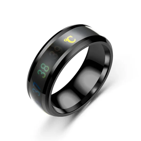 Temperature Ring Titanium Steel Mood Emotion Feeling Intelligent Temperature Sensitive Ring for Women Men Waterproof Jewelry - Image 2