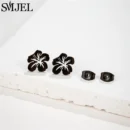 Small Stainless Steel Earings Fashion Jewelry Bohemian Rose Flower Stud Earrings Plant Maple Leaves Ear Studs Pendientes Gift