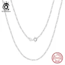 ORSA JEWELS Italian Soild 925 Sterling Silver 1.7mm Width Figaro Chain Necklace 16-24 inches Link Figaro Neck Chain 40-60cm SC27