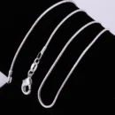 925 sterling silver necklace women, silver fashion jewelry Snake Chain 1mm Necklace 16 18 20 22 24"