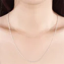 1MM 925 Sterling Silver Chain Fashion Sliver Necklace High Quality Snake Chain For Men And Women