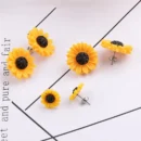 Cartoon Sunflower Earings for Women Fashion Big Sun Flower Statement Earring Korean Studs Jewelry Best Friend Gifts