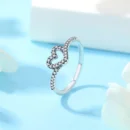 925 Sterling Silver Rings For Women Original Love Heart Wishbone Star Moon Engagement Rose Gold Wedding Ring Crystals Jewelry