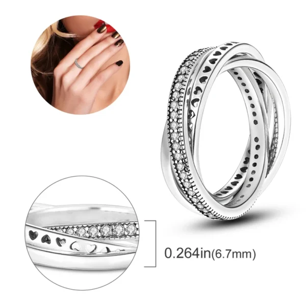 Silver Plated Women Luxury Stackable Ring Real Infinite Flower Daisy Fine Jewelry Rings For Engagement Weddling Party - Image 4