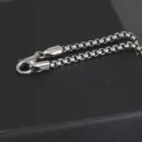 Genuine 925 Sterling Silver Jewelry Round Box Chain Thickened All-match Necklace for Men and Women Retro 22 24 26 28 30 Inch