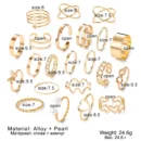 22 Piece Set of Love Butterfly Ring Opening Multi Joint Ring Set