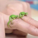 Mini Green Tree Frog Ring Frog Open Rings for Women Men Metal Cute Animal Adjustable Finger Ring Jewelry Birthday Party Gift New