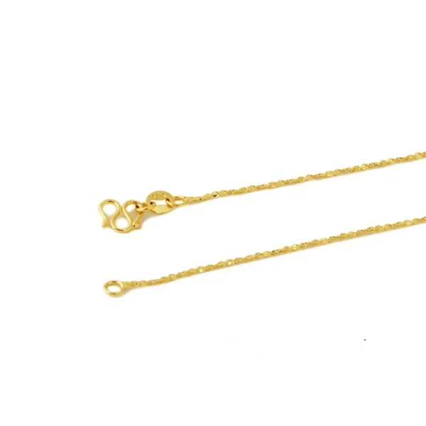 14k Orginal Gold Color Necklace Chain for Women Box Chain Snake Bone/starry/Cross Chain 18 Inches Necklace Fine Jewelry Gifts - Image 6