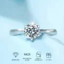 1Carats Moissanite Ring 925 Sterling Silver For Man and Women Suitable For Daily Wear and Gift For Engagement Wedding Ring