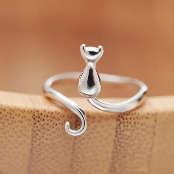 925 Sterling Silver Cat Rings For Women Engagement Luxury Designer Jewelry Female Offers With Jewellery